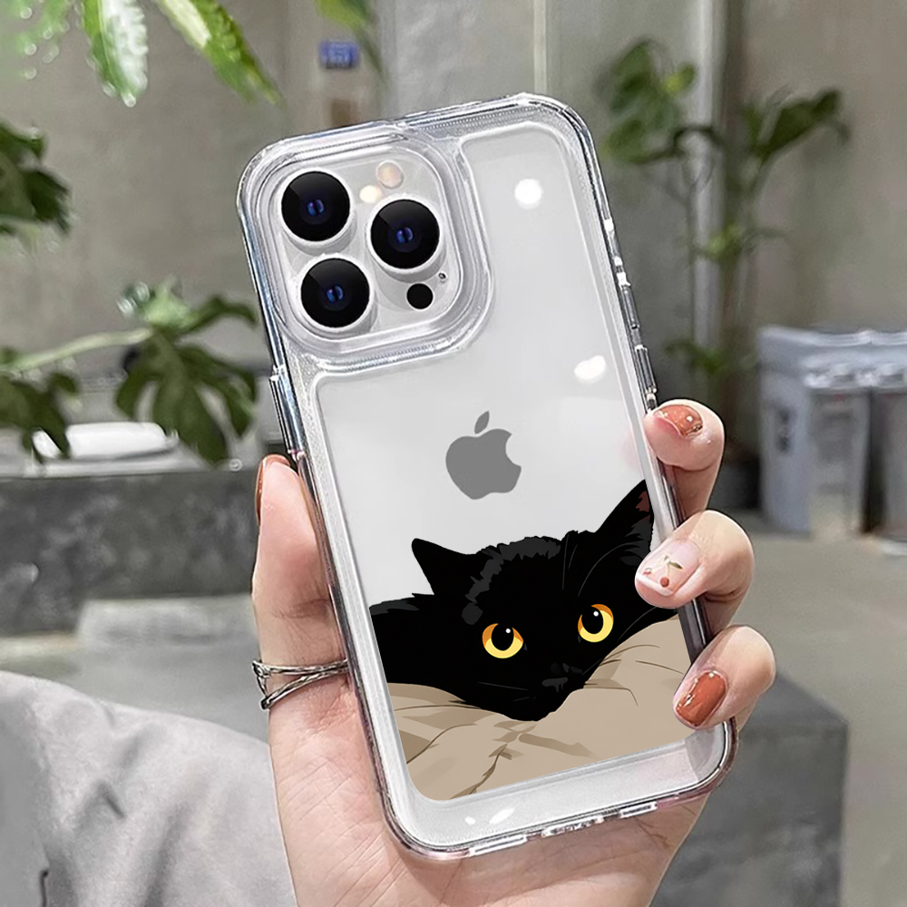 Xiaomi Redmi Note 13 - Lustige Schwarze Katze Paar-Handyhülle für Redmi