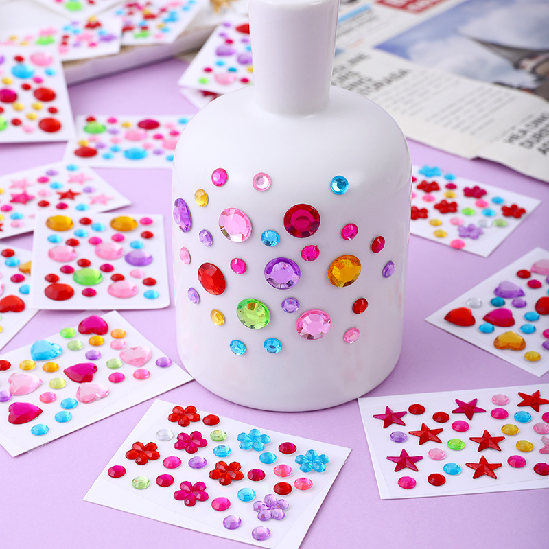 Phone Cases Diy - Meistverkaufte Bunte Acryl-Diamant-Aufkleber Selbstklebende Gemischte Herz-