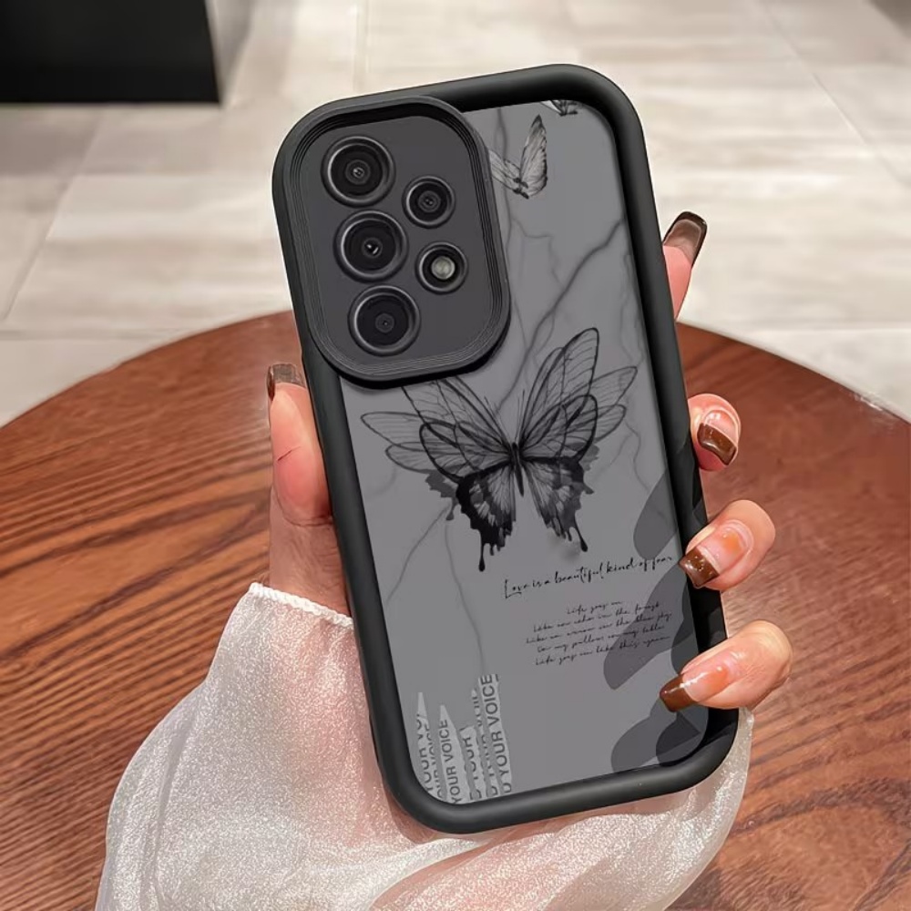 Phone Cases Aesthetic - Ästhetische Grunge-Schmetterlings- & Zitat-Print Handyhülle für