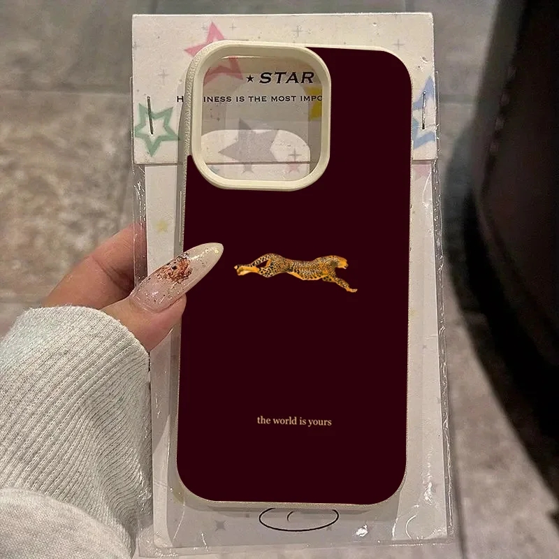 Phone Cases Leopard Print - Mode Leopard Weinrot Weiche Telefon Fall