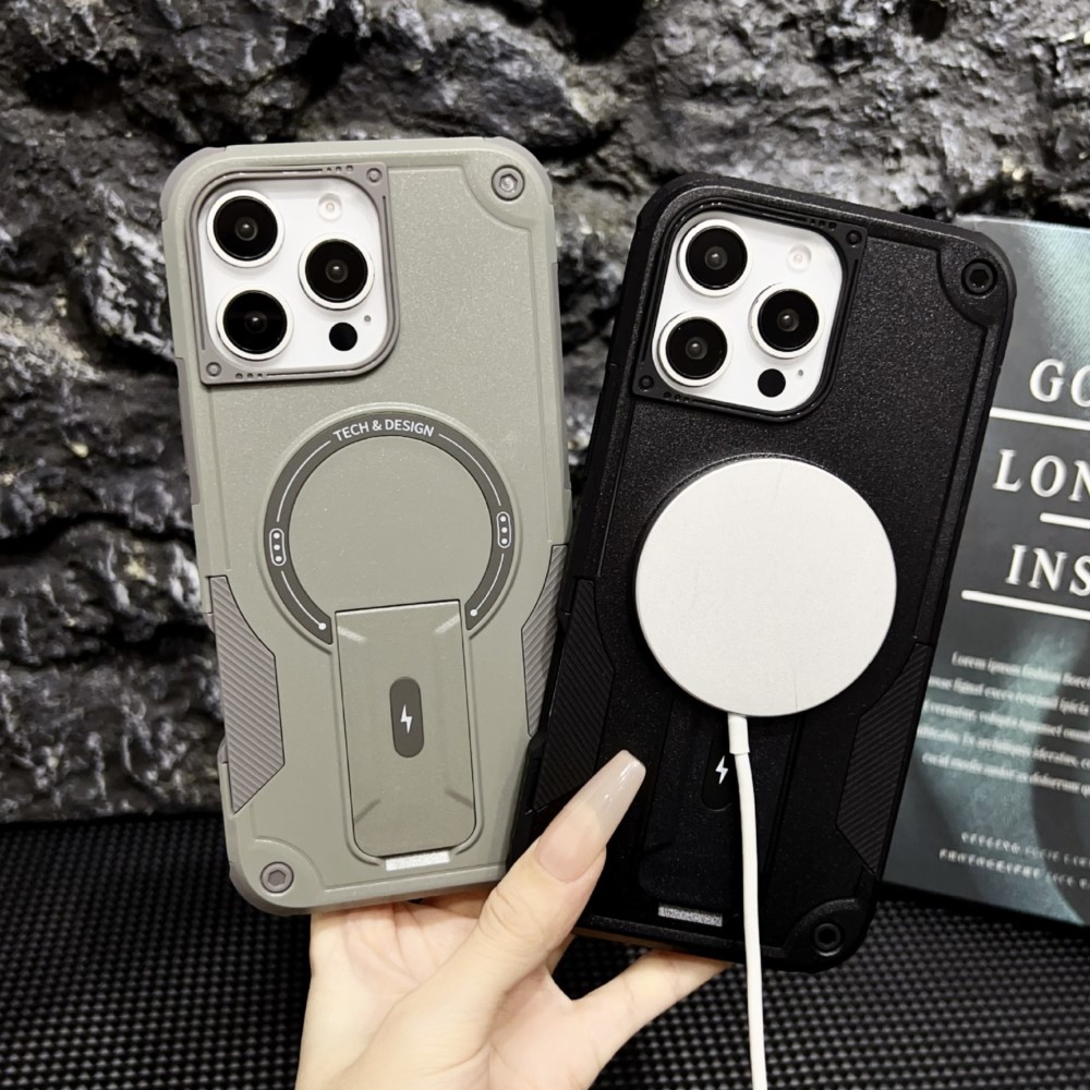 Phone Cases Quality - Luxuriöse magnetische Handyhülle mit integriertem Ständer