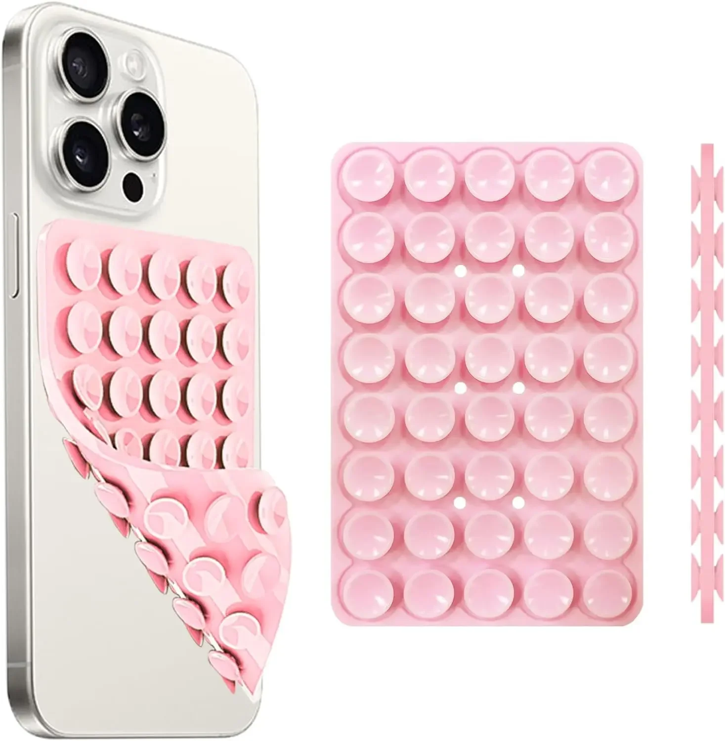Phone Cases Rubber - Doppelseitige Telefonhalterung mit Saugnapf, Silikon-Saugnapf-Telefonhülle, selbstklebender,