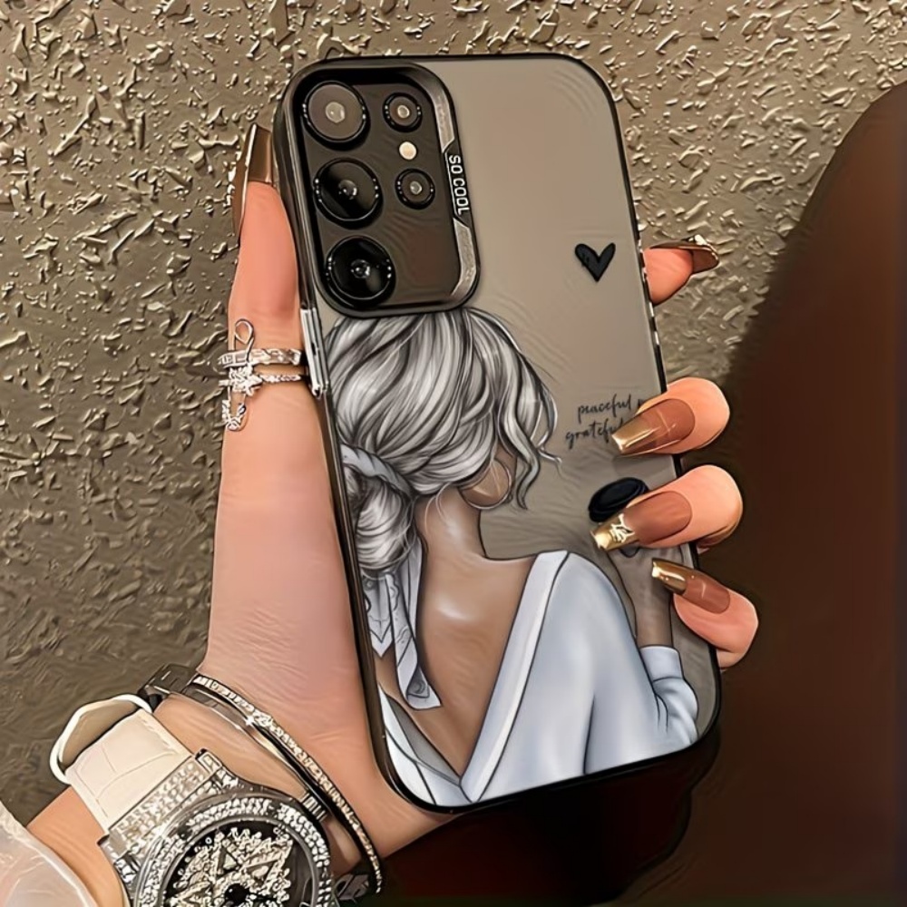 Phone Cases Girls - Friedliches Dankbares Mädchen-Design Handyhülle für Samsung