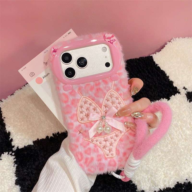 Phone Cases Leopard Print - Luxuriöse Leopardenmuster-Plüsch-Handyhülle für iPhone 17 Air