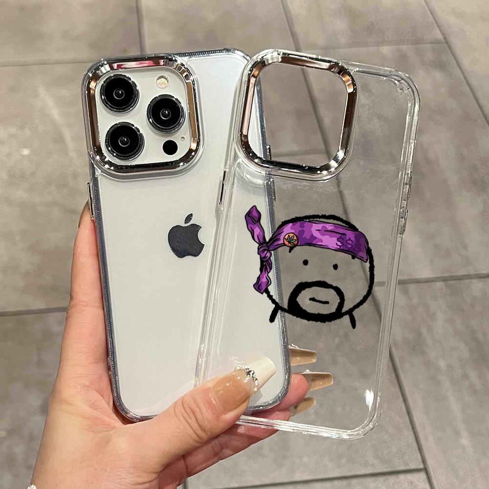 Phone Cases Men - Lustige Linien-Mann Transparente Handyhülle für iPhone