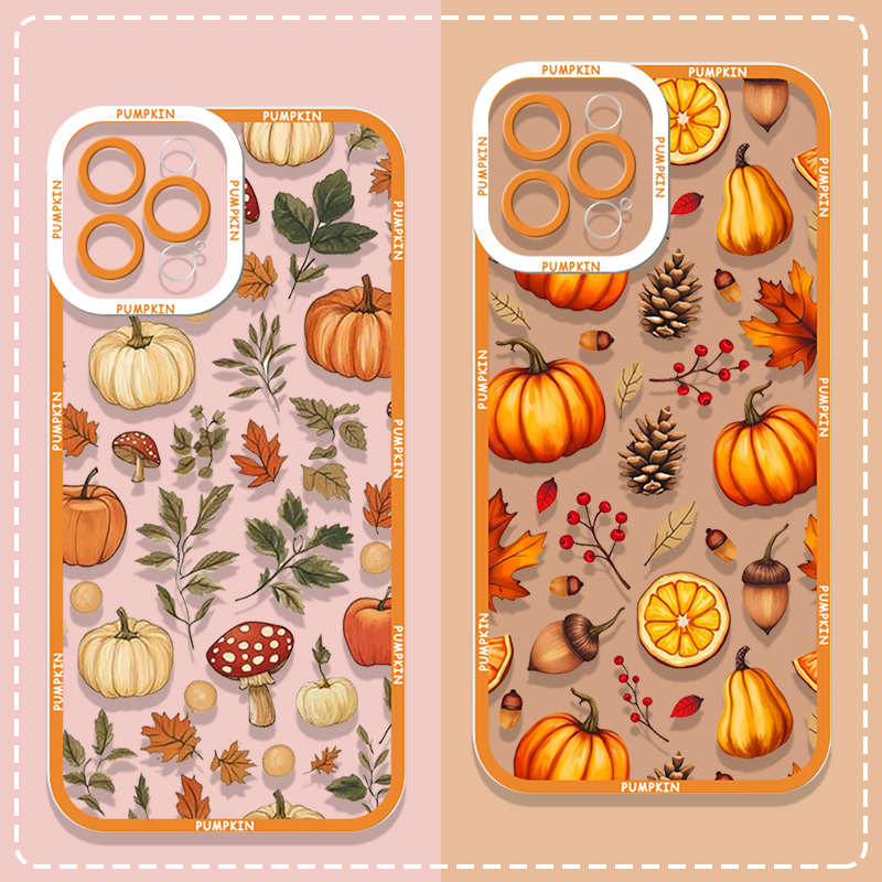 Phone Cases Motorola - Retro Herbst Ahornblatt Kürbis Muster Telefon