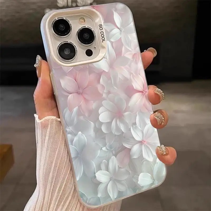 Phone Cases Pink - Rosa Blumen-Hülle für iPhone 15Pro 17