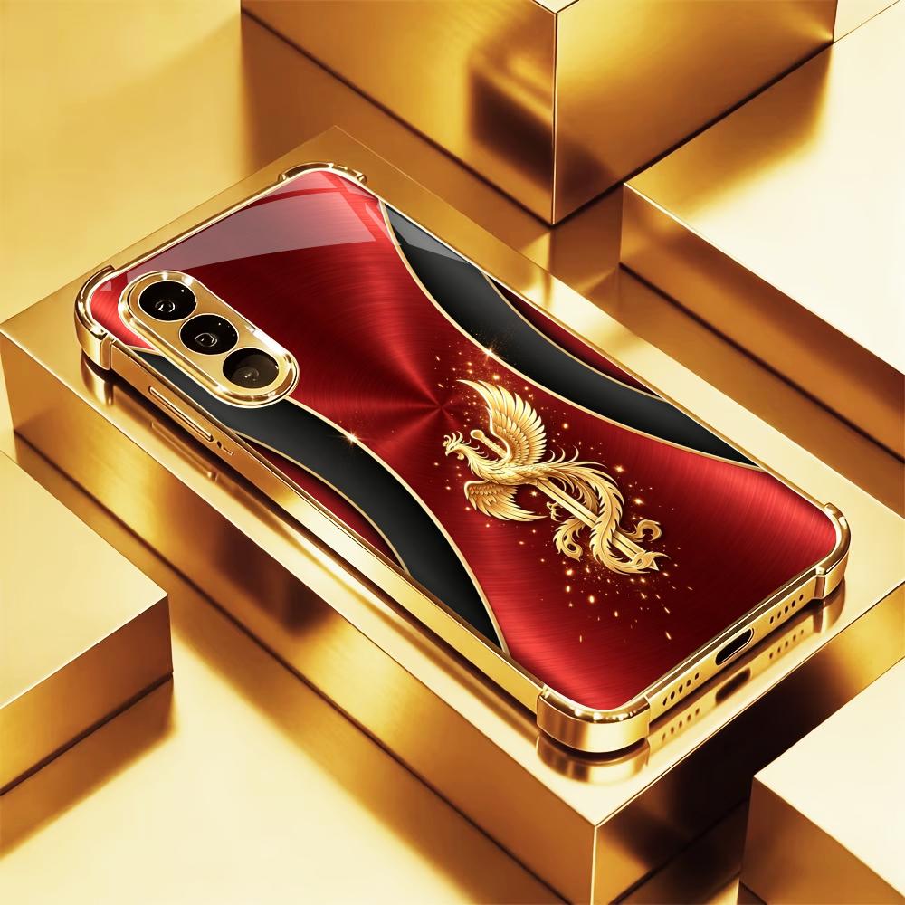Phone Cases Quad Lock - Neue Opulente Phoenix-Print Handyhülle S26 Ultra