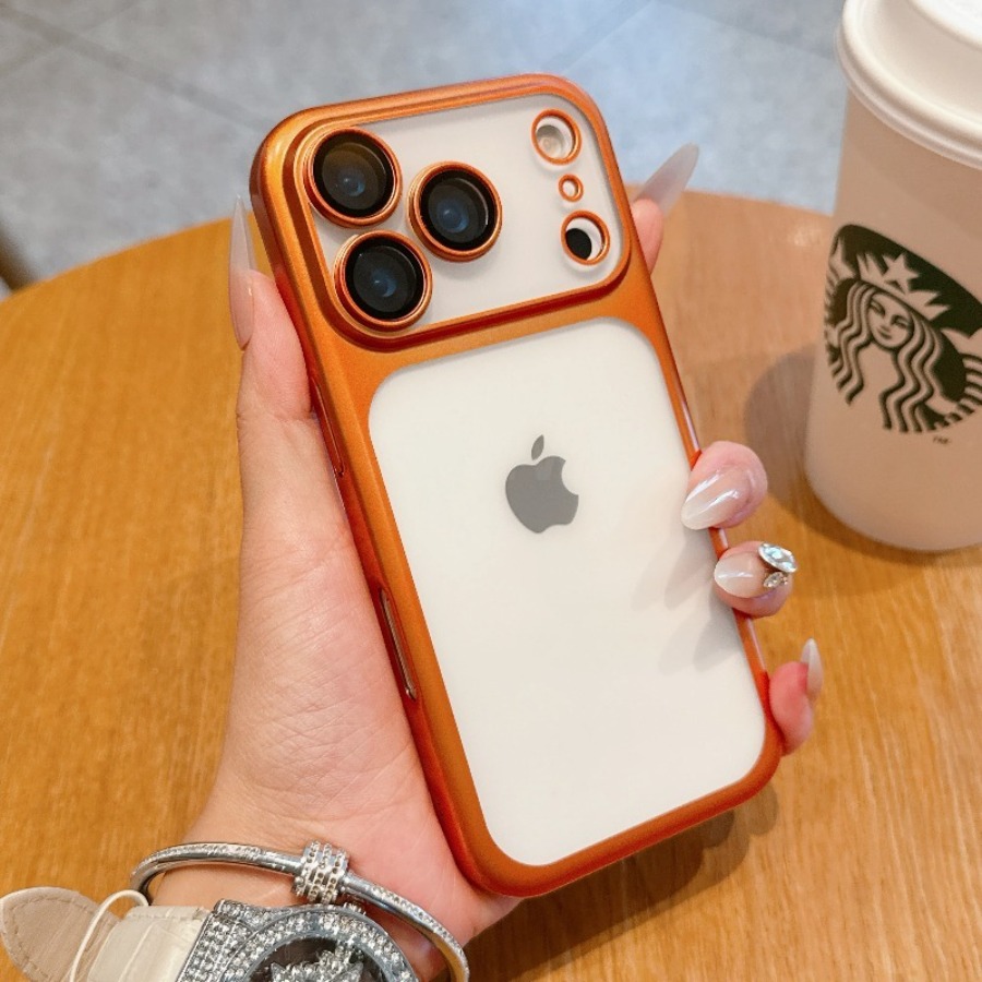 Phone Cases Men - Luxuriöse matte, transparente galvanisierte Hülle für