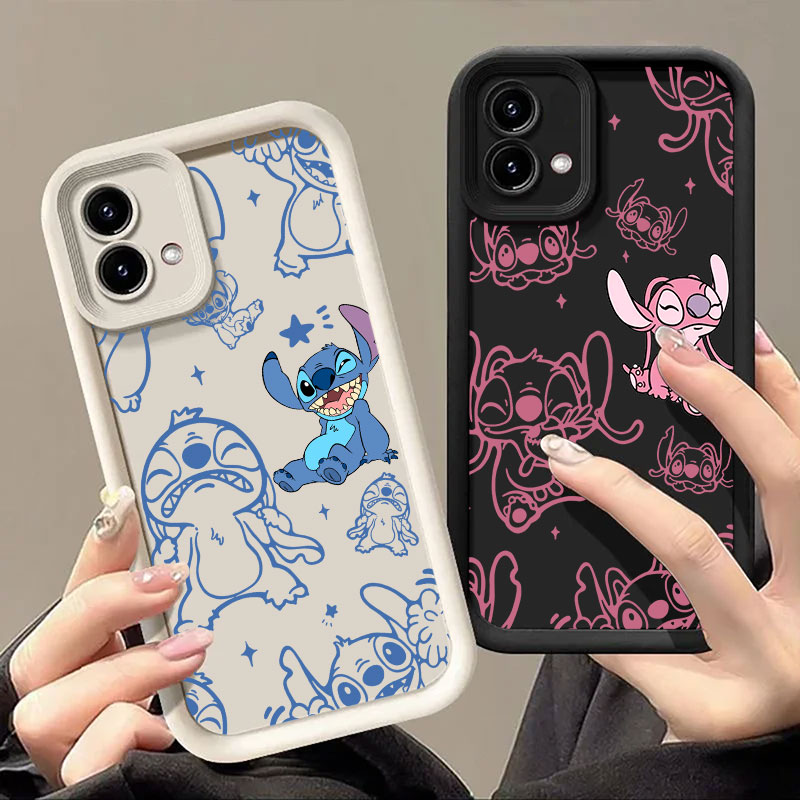 Phone Cases Motorola - Stitch und Angel Cartoon Handyhülle für