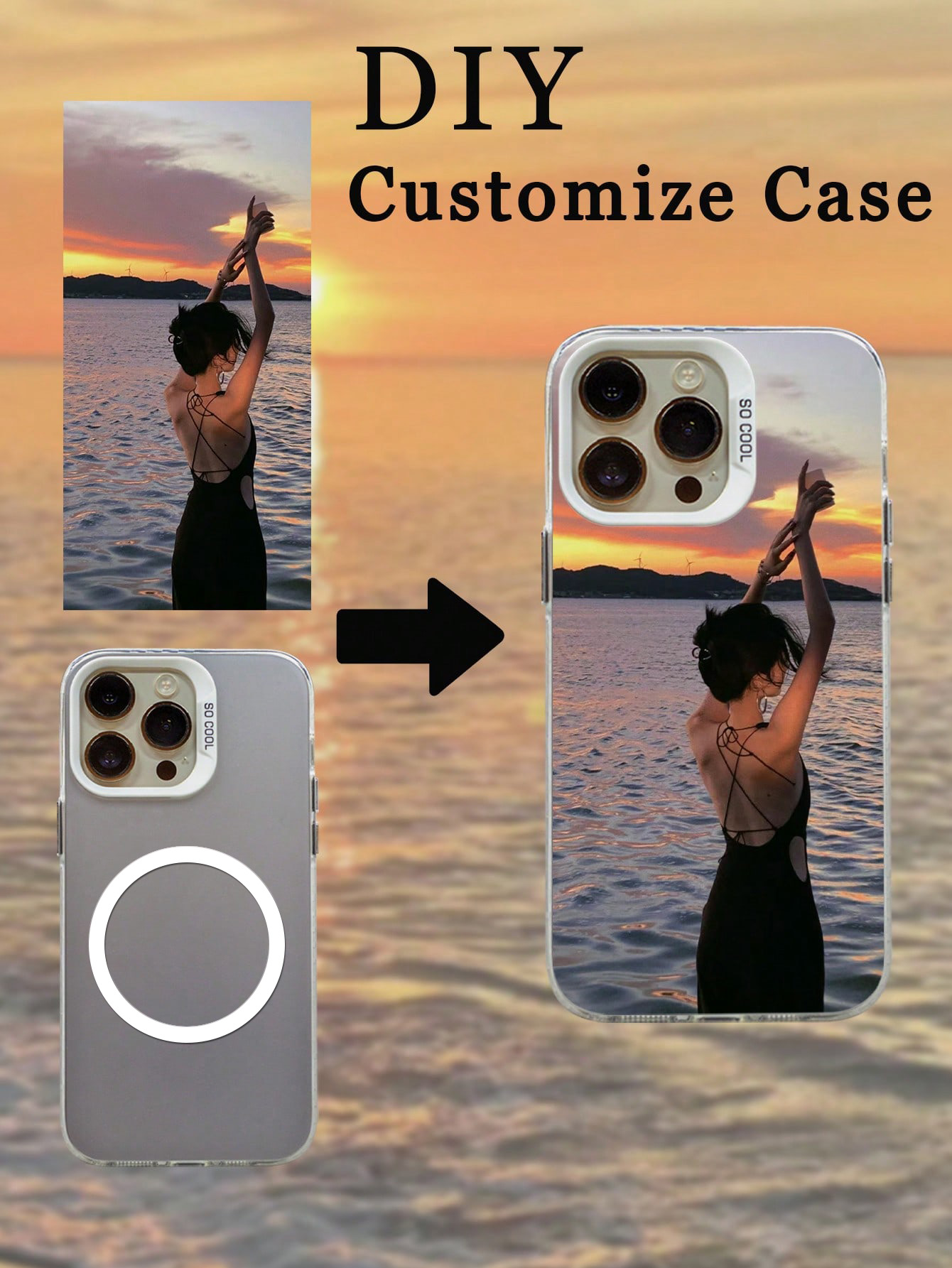Phone Cases Personalised - Personalisierte Foto-Magnethülle für iPhone 16 15