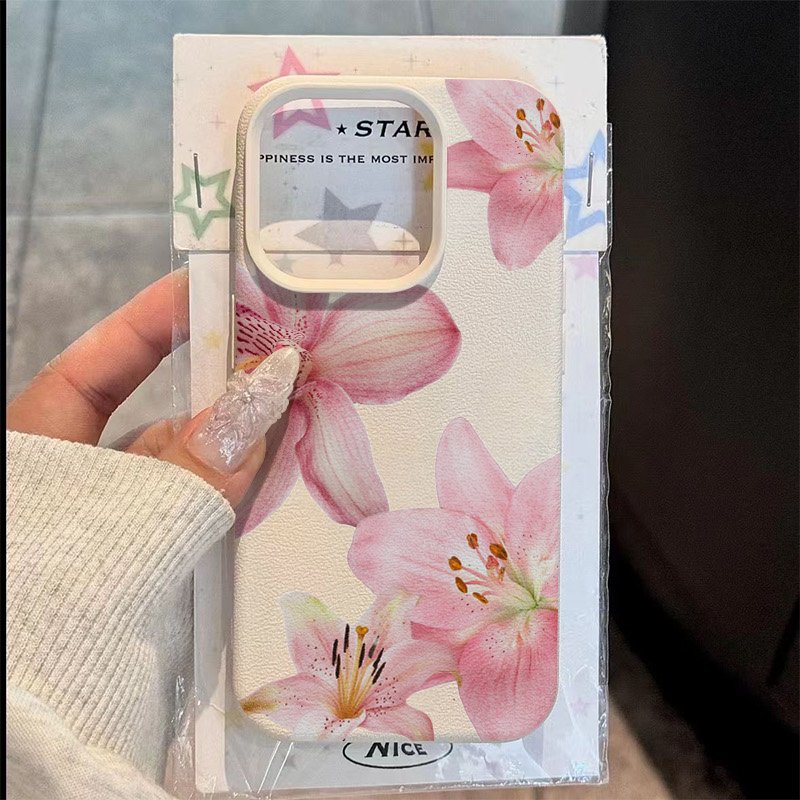 Phone Cases Pink - Pink Lily Lychee Textur Handyhülle für