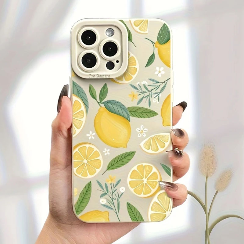 Phone Cases Australia - Niedliche kreative Frucht-Zitronen-Muster-Handyhülle für iPhone 16