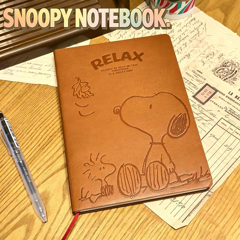 Phone Cases The Dairy - Vintage Snoopy A5 Leder-Notizbuch Niedlicher Geprägter