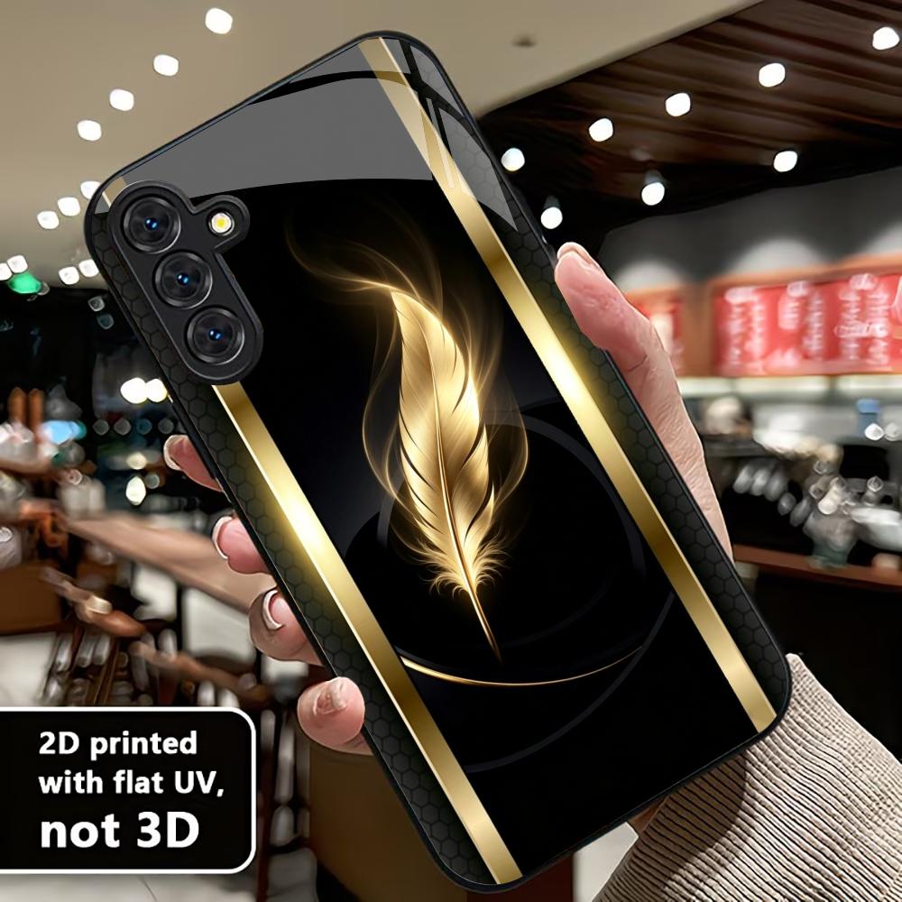 Glänzende goldene Feder-Handyh – Phone Cases Quad Lock Bewertung und Preis