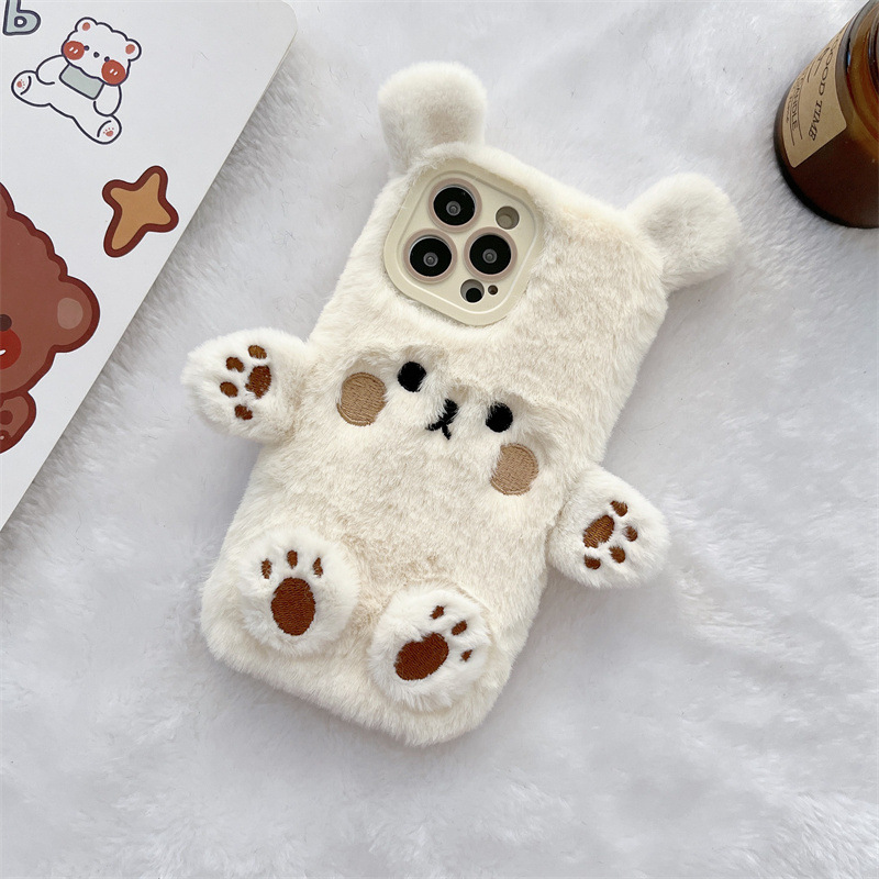Koreanische 3D Cartoon Bär Fla – Phone Cases Iphone 16 Pro Max Bewertung und Preis
