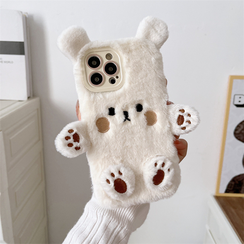 Koreanische 3D Cartoon Bär Fla – Phone Cases Iphone 16 Pro Max Bewertung und Preis