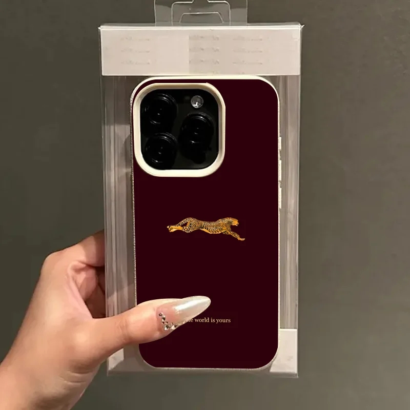 Mode Leopard Weinrot Weiche Te – Phone Cases Leopard Print Bewertung und Preis