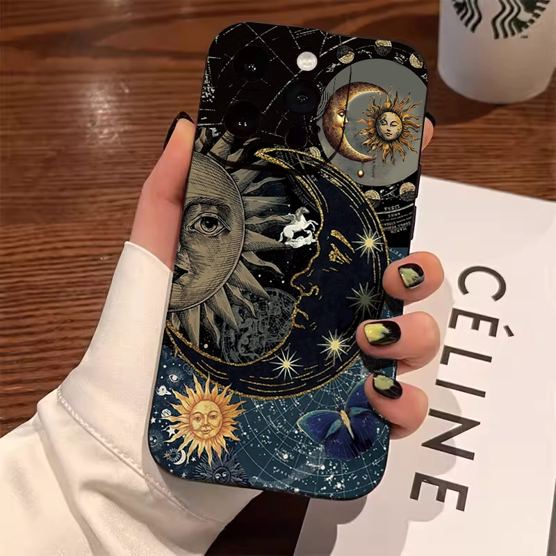 Ästhetische Sonne-Mond-Print H – Phone Cases Aesthetic Bewertung und Preis