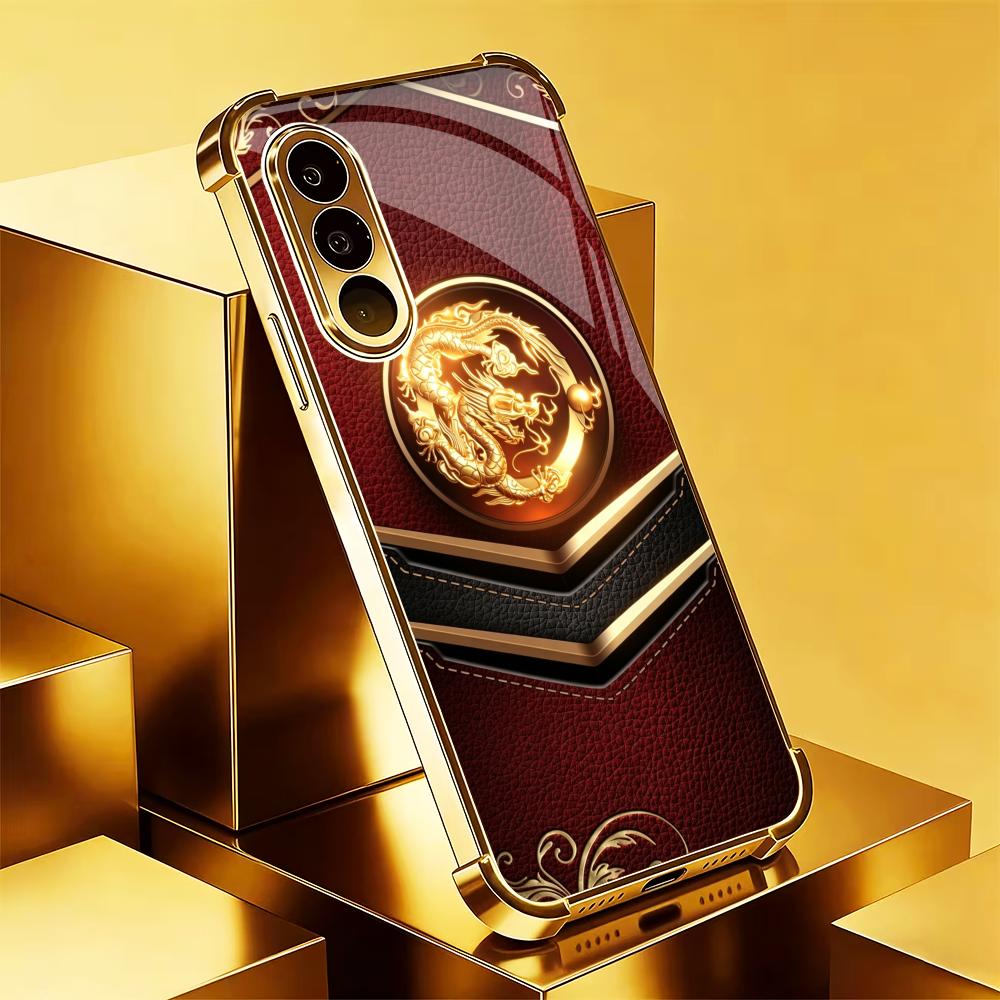 Luxuriöse Drachenmuster-Handyh – Phone Cases Quad Lock Bewertung und Preis