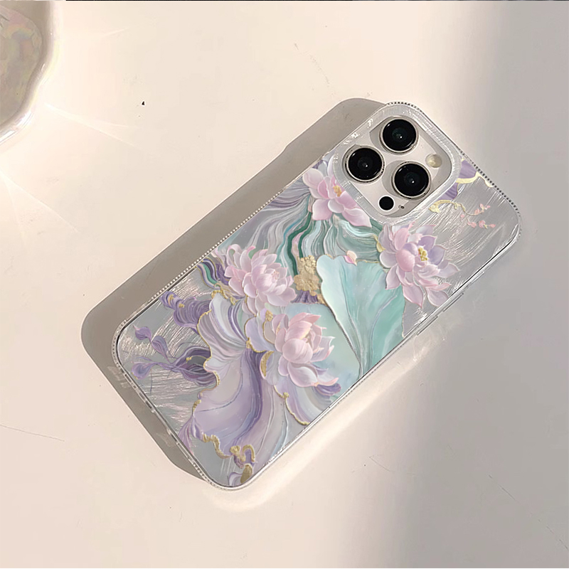 Traumhaftes Lila Lotus-Print Ä – Phone Cases Aesthetic Bewertung und Preis