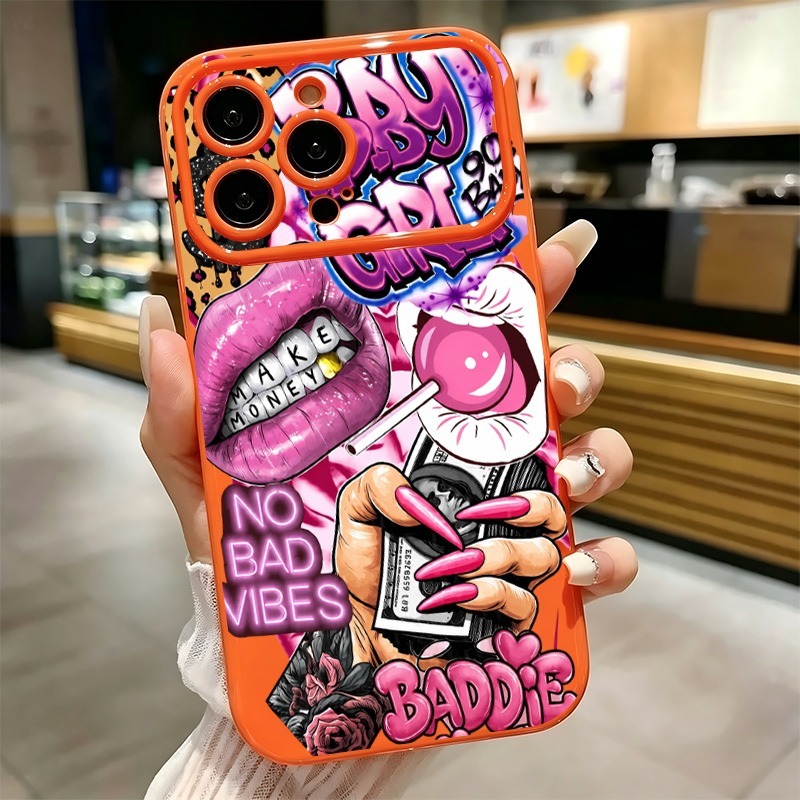 Hip-Hop Rosa Lippen Baby Girl  – Phone Cases Girls Bewertung und Preis