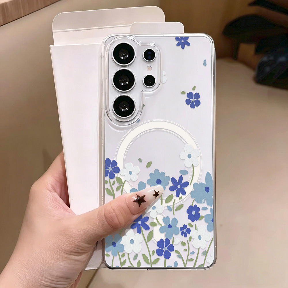 Blaue Blumen Magnetische Handy – Phone Cases Quality Bewertung und Preis