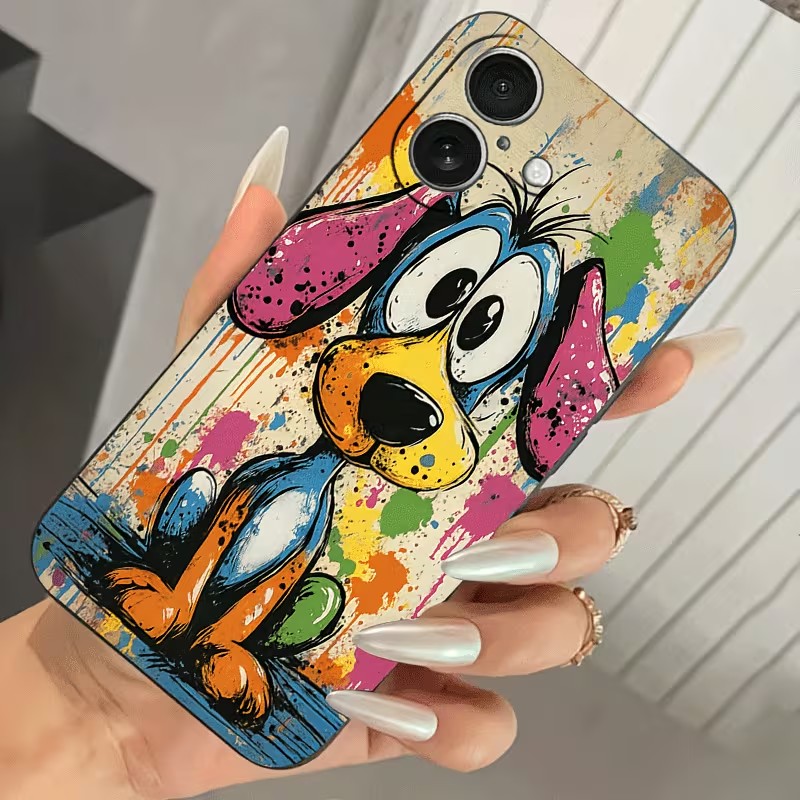 Graffiti-Farbige Welpen-TPU-Ha – Phone Cases Like Loopy Bewertung und Preis