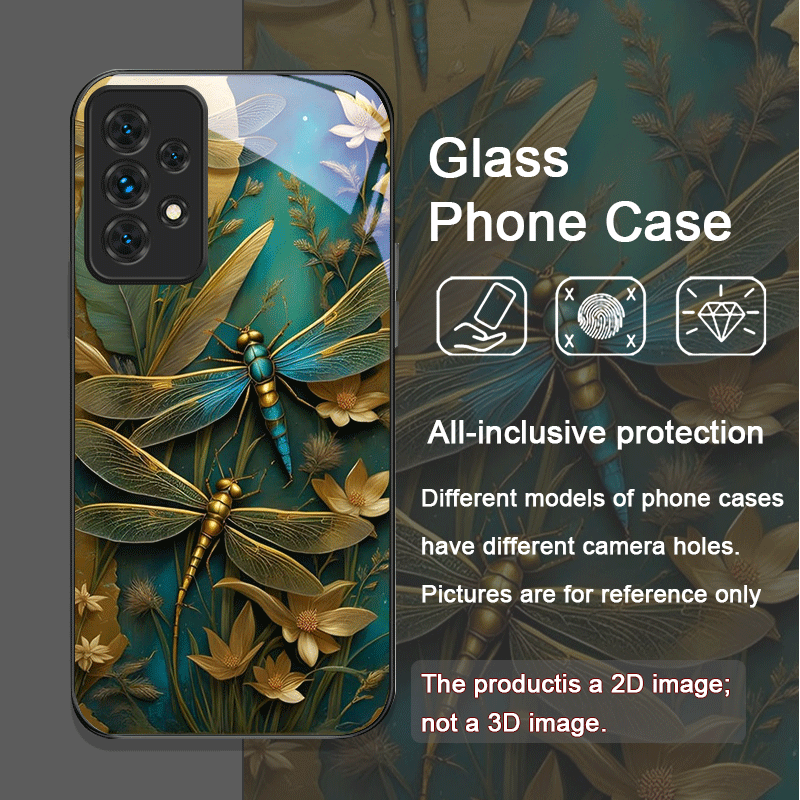 Blume goldene Libelle gehärtet – Phone Cases Galaxy A17 Bewertung und Preis