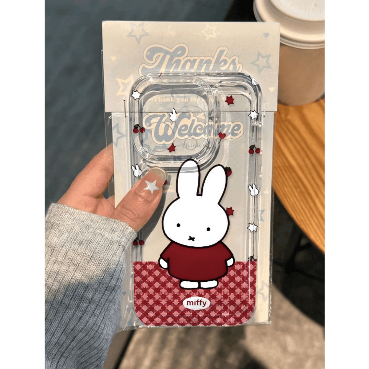 Niedliche Miffy-Kaninchen Hand – Phone Cases Rubber Bewertung und Preis