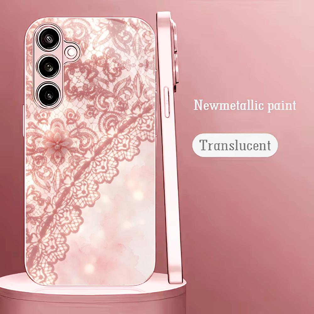 Exquisite rosa Spitzenmuster-H – Phone Cases Quad Lock Bewertung und Preis