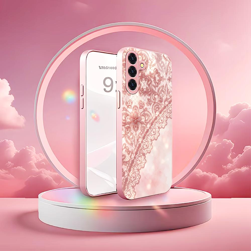 Exquisite rosa Spitzenmuster-H – Phone Cases Quad Lock Bewertung und Preis