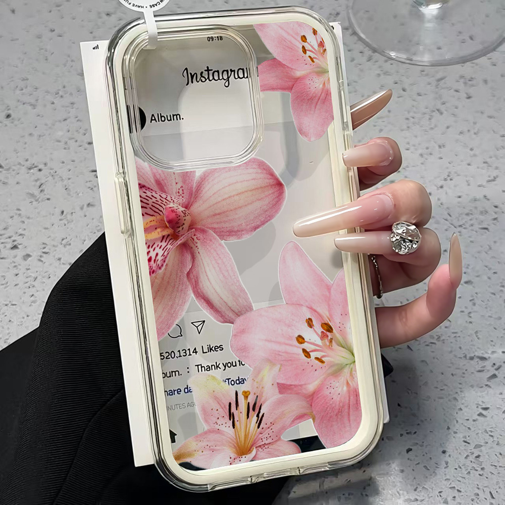 Rosa Lilien-Blumen Transparent – Phone Cases Pink Bewertung und Preis