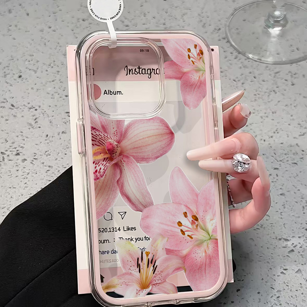 Rosa Lilien-Blumen Transparent – Phone Cases Pink Bewertung und Preis