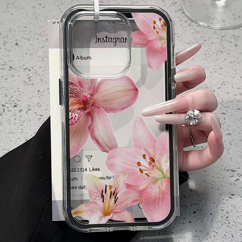 Rosa Lilien-Blumen Transparent – Phone Cases Pink Bewertung und Preis
