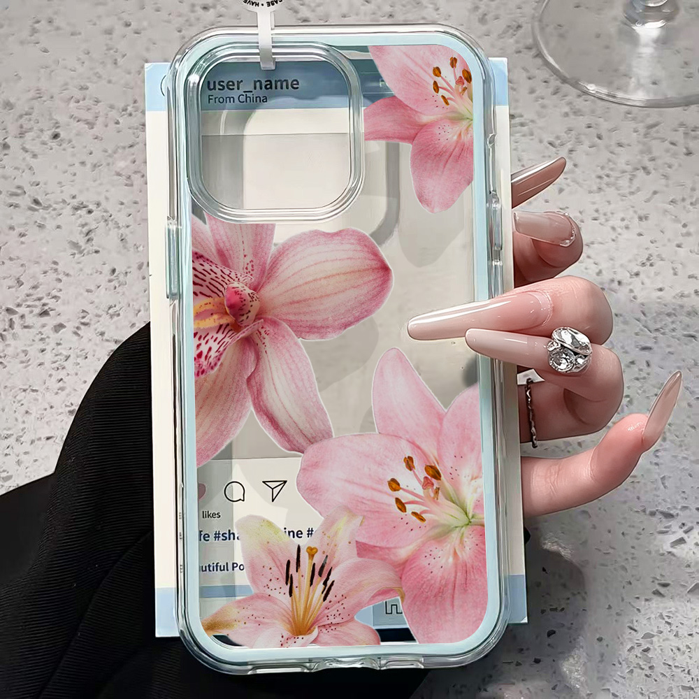 Rosa Lilien-Blumen Transparent – Phone Cases Pink Bewertung und Preis