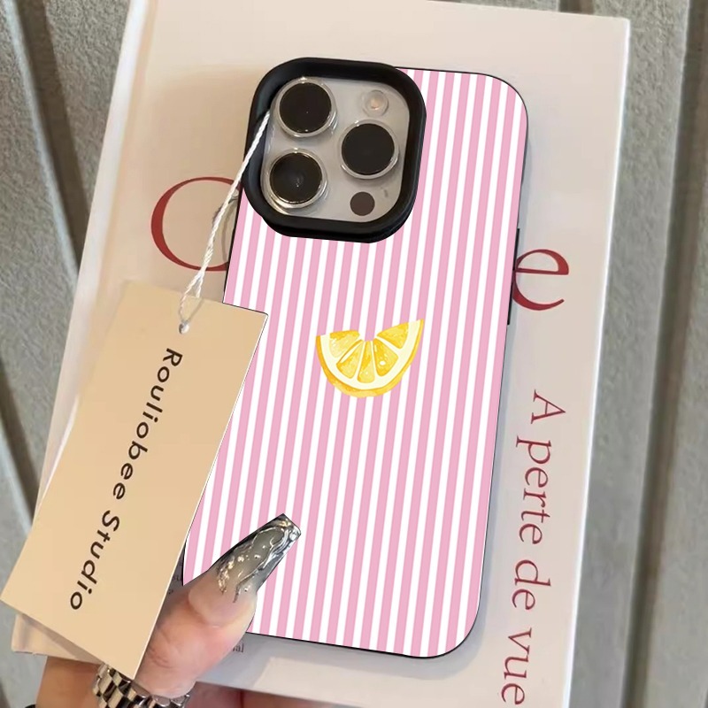 Orange-Pink-Weiß gestreifte Ha – Phone Cases Pink Bewertung und Preis