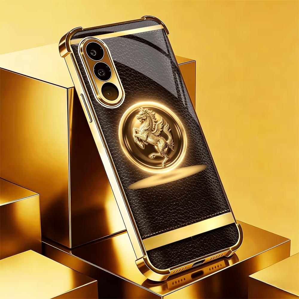 Hochwertige braungoldene Pferd – Phone Cases Quad Lock Bewertung und Preis