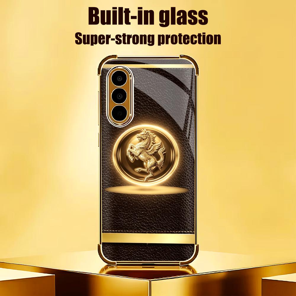 Hochwertige braungoldene Pferd – Phone Cases Quad Lock Bewertung und Preis