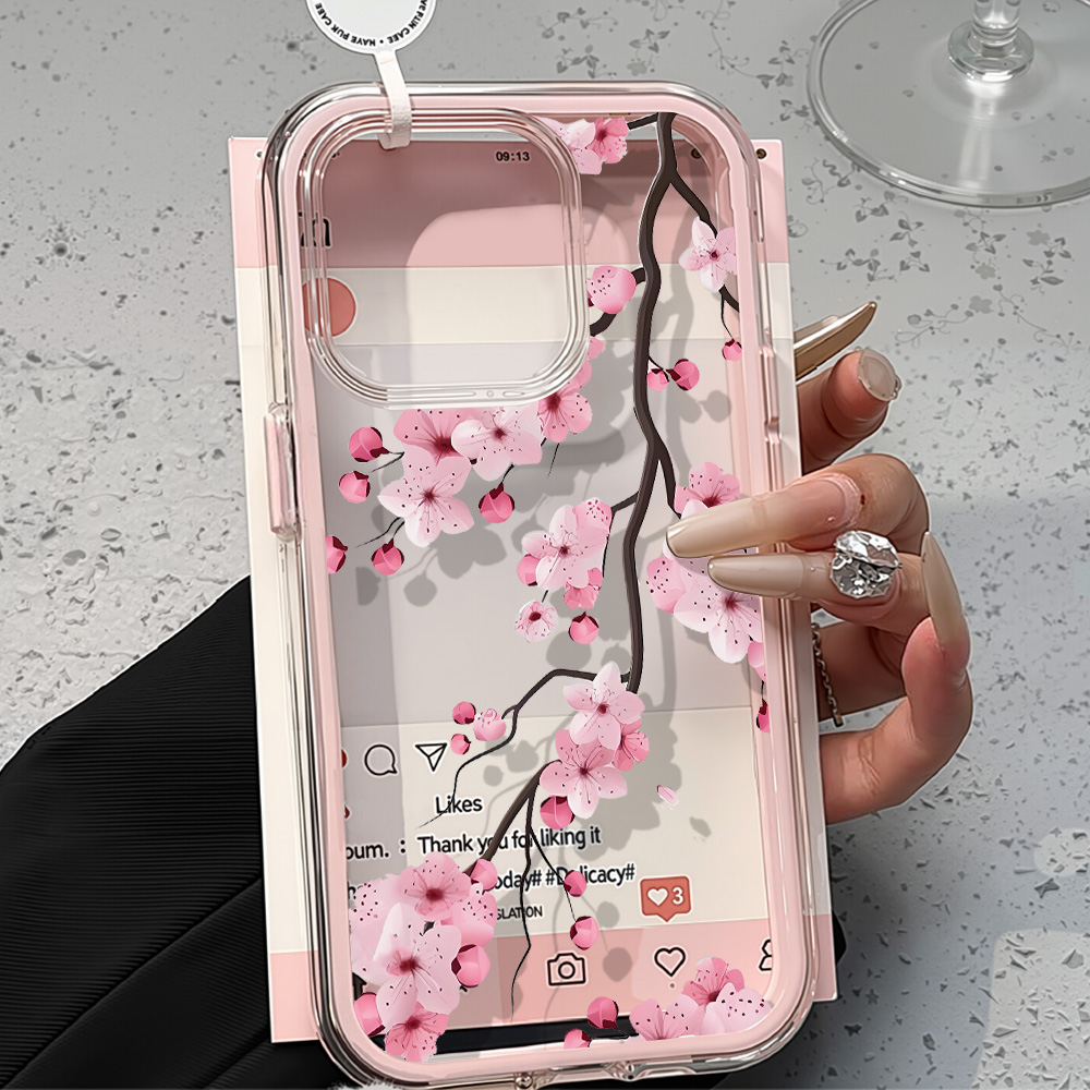 2-in-1 Rosa Blumen-Hülle für i – Phone Cases Pink Bewertung und Preis