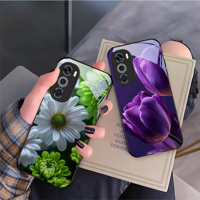 Lila Tulpenmuster für Motorola – Phone Cases Motorola Bewertung und Preis