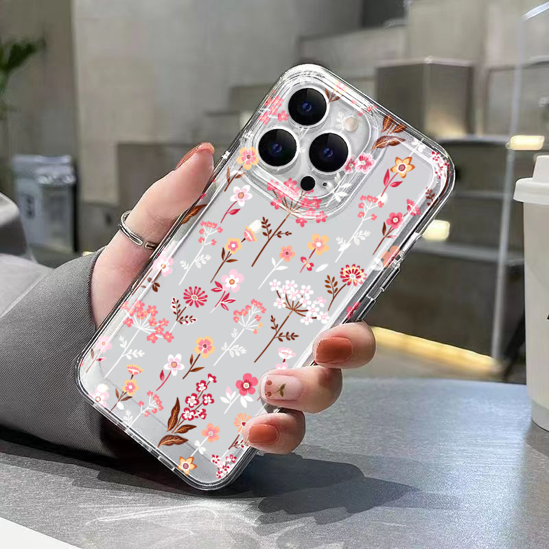 Weiß-Rosa Blumenmuster Transpa – Phone Cases Pink Bewertung und Preis