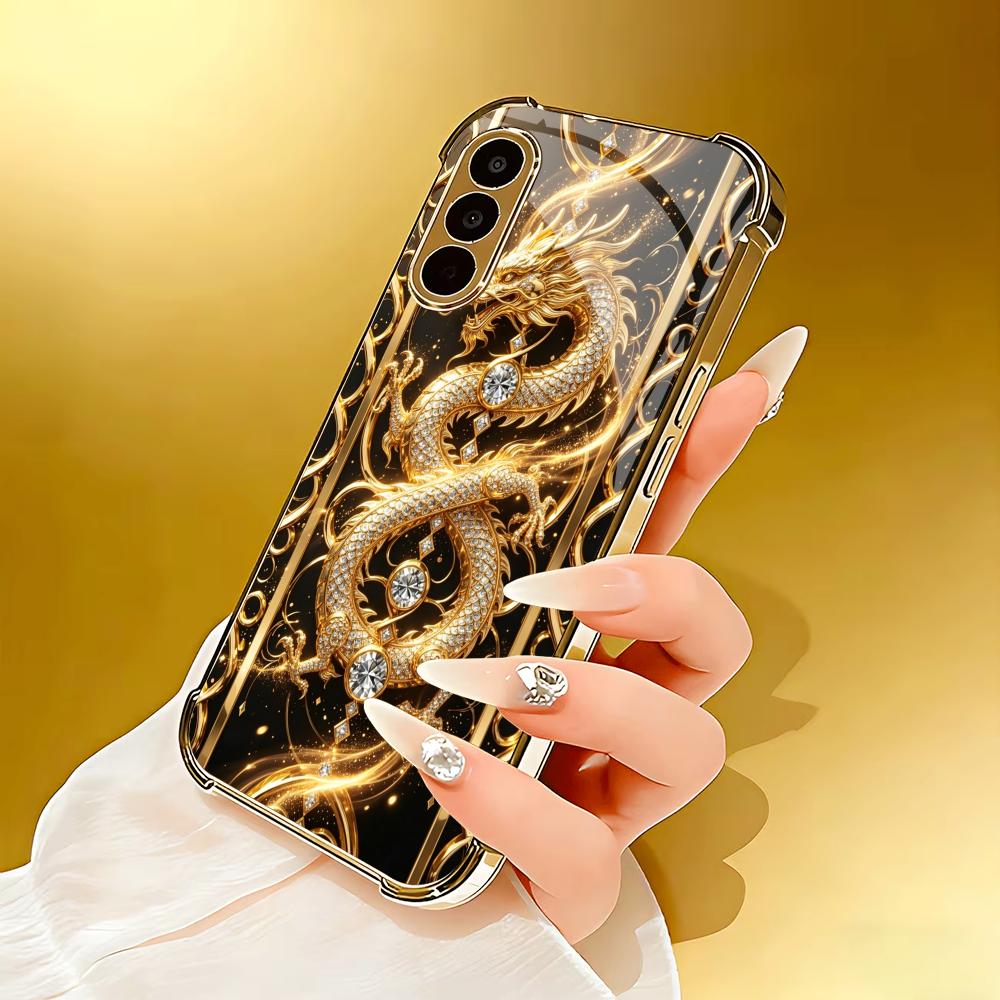 Hochwertige goldene Drachen-Ha – Phone Cases Quad Lock Bewertung und Preis
